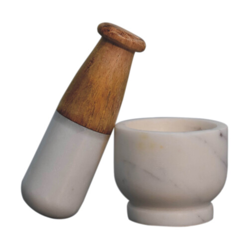 Adorable Home Decor - Small Marble Pestle and Mortar 2