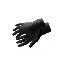 WUSSOW disposable nitrile XL gloves with diamond texture black