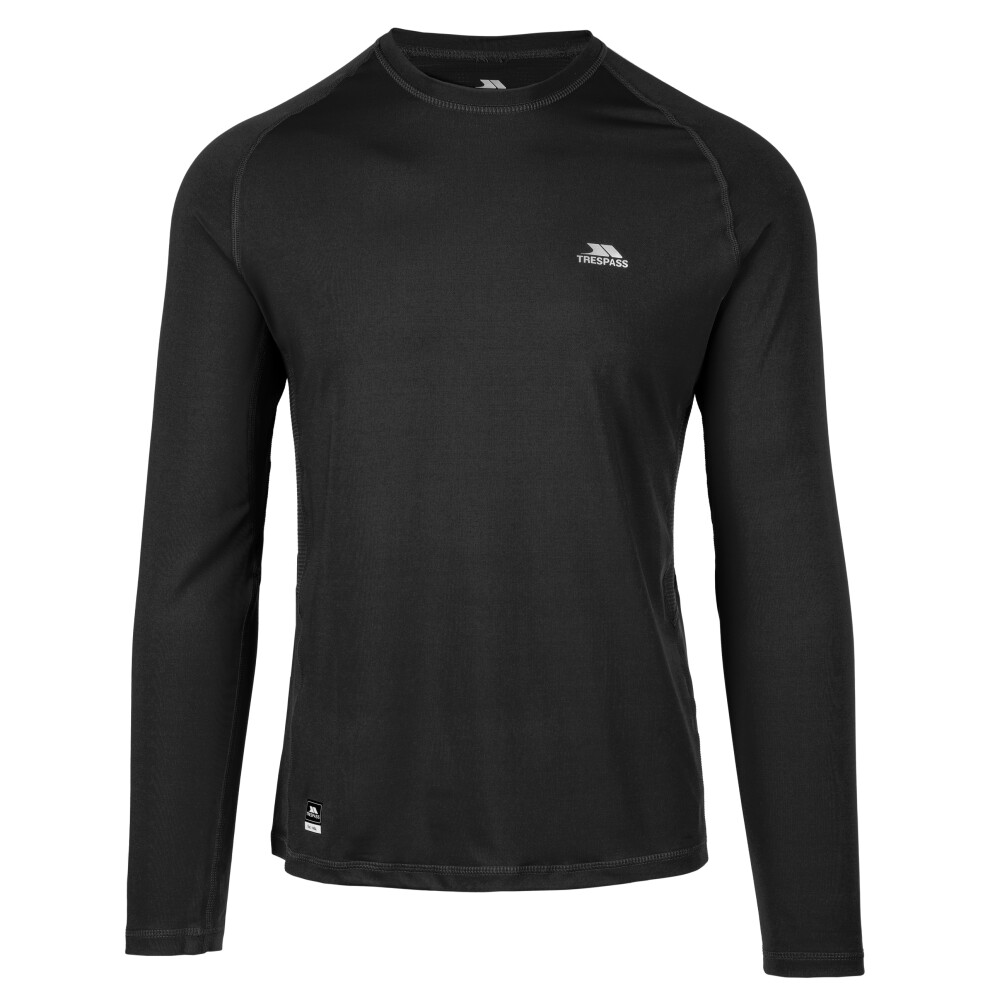 (XL, Black) Trespass Mens Base Layer Top Long Sleeve Nate