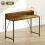 Homcom HOMCOM Computer Table with LED Lights, Gaming Desk with Shelf, Rustic Brown 3