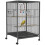 PawHut PawHut Bird Cage with Rolling Stand for Small Birds - Grey 8