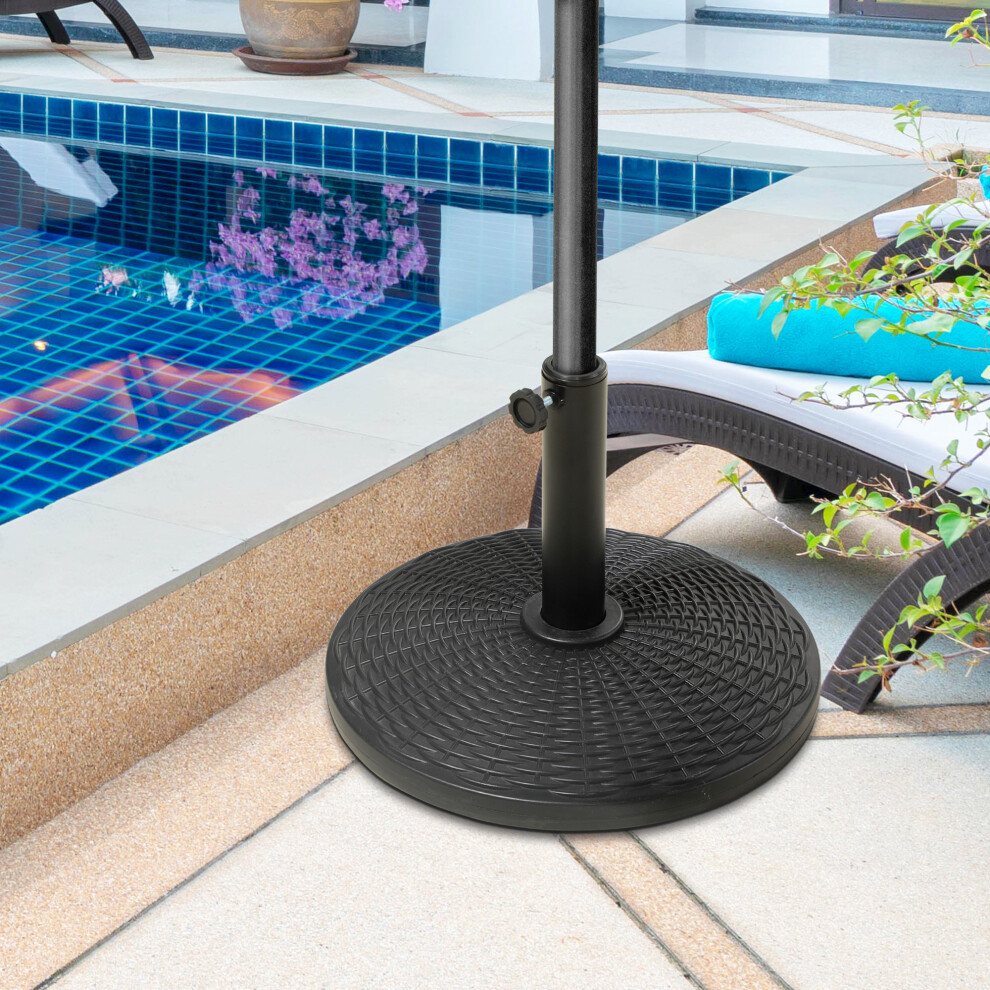 Outsunny 11.5kg Patio Weighted Umbrella Base Parasol Holder Outdoor Stand