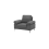Modern Grey Fabric One Seater Sofa with Chrome Feet 1
