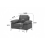 Modern Grey Fabric One Seater Sofa with Chrome Feet 3