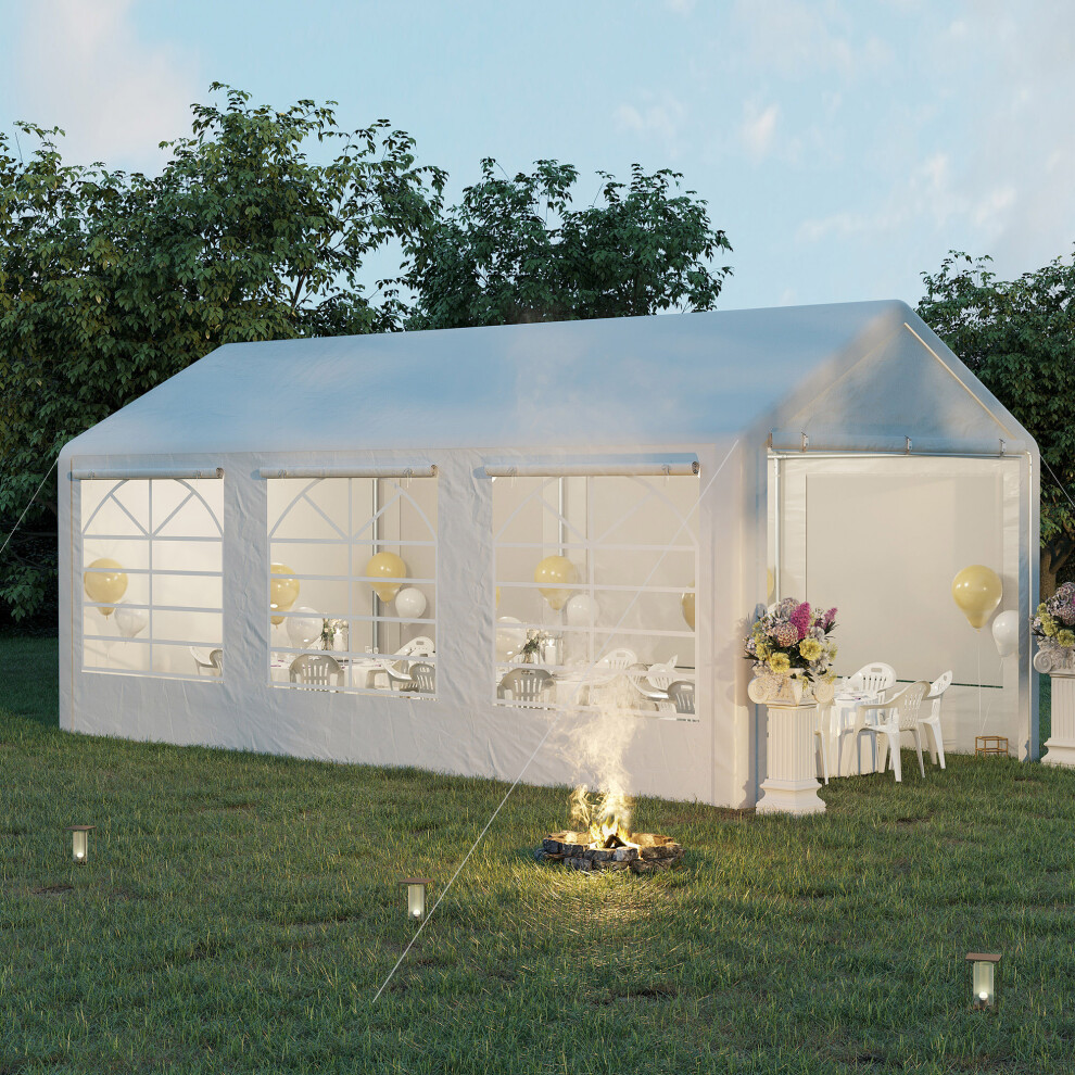 Outsunny 6m x 3m Heavy Duty Carport Outdoor Car Canopy Shelter Party Tent
