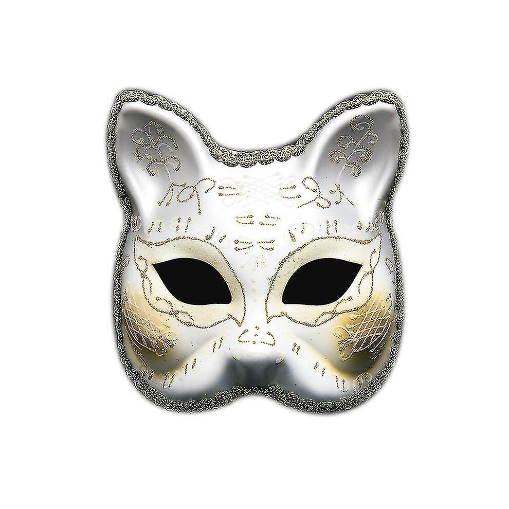 (White) Carnival Masquerade Mask Adult Party Mask White