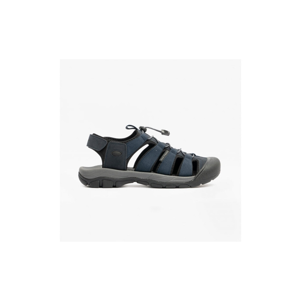 (UK 7) Hush Puppies PERU Mens Bungee Sandals Navy