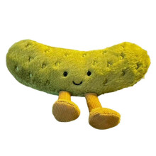 Grüne Gurken-Plüschfigur - kleines Gemüse-Kissen, Kuschel-Deko, emotional unterstützendes Kuscheltier, Geburtstagsgeschenk