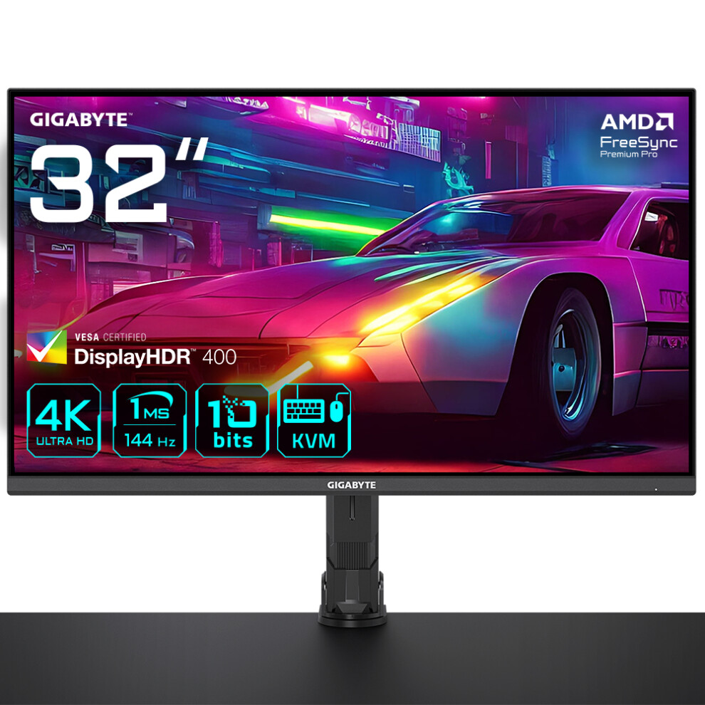 M32U 31.5" 4K UHD Arm Edition Gaming Monitor - 3840 x 2160, 144Hz, 1ms, 350 cd/mÂ², FreeSync Premium Pro, Display HDR400, HDMI 2.1, Displayport 1.4