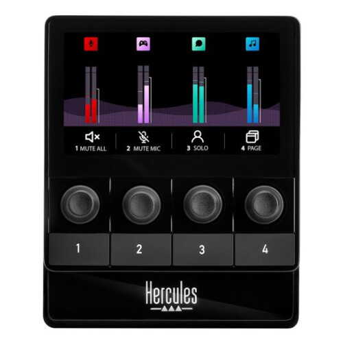 Audio Controller - HERCULES - STREAM 100 - Pilotage simple et intuitif du son - Streaming Débutant