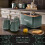 Tower Tower Renaissance Bread Bin, 16L Capacity, Simple Pull Lid, Forest Green T826175FOR 9