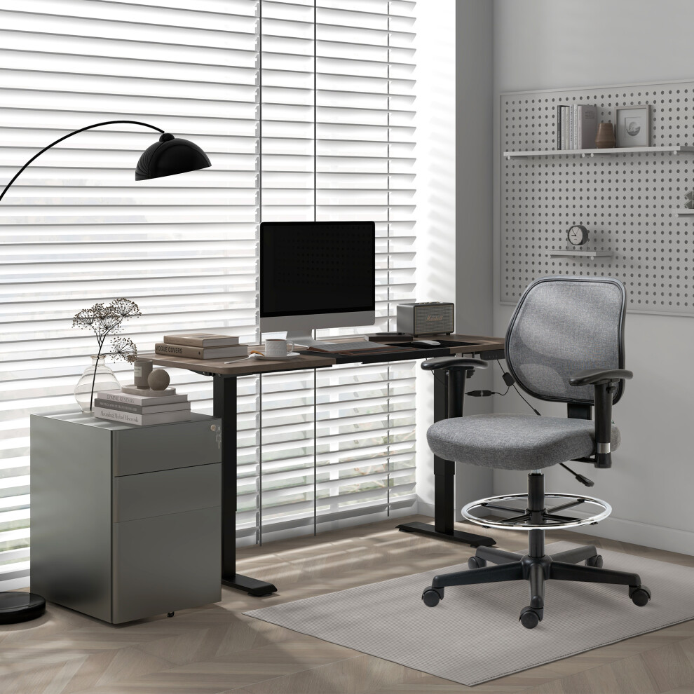 Vinsetto Height Adjustable Electric Standing Desk With 4 Memory Preset Black