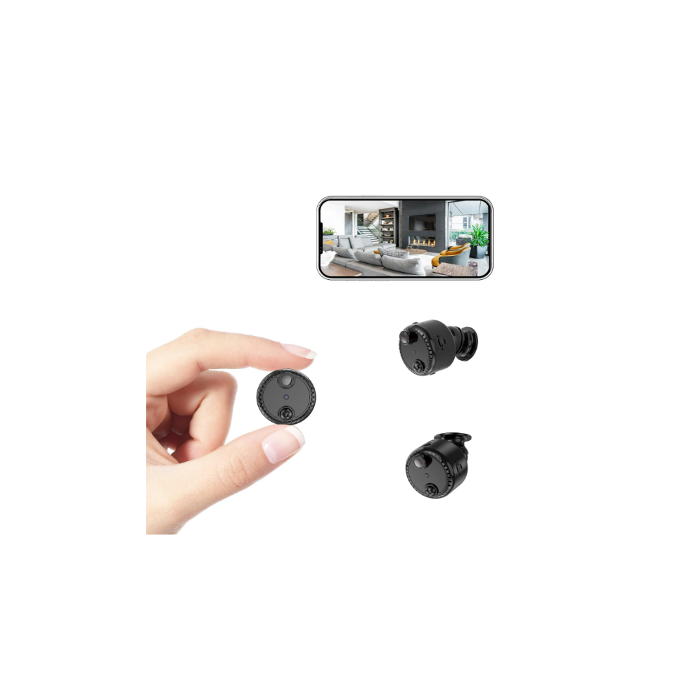 Chronus Mini Spy Hidden Camera 4K Wireless WiFi Small Nanny Cam Portable Indoor Secret Tiny Video Security Cameras with 100 Days Standby (Black)