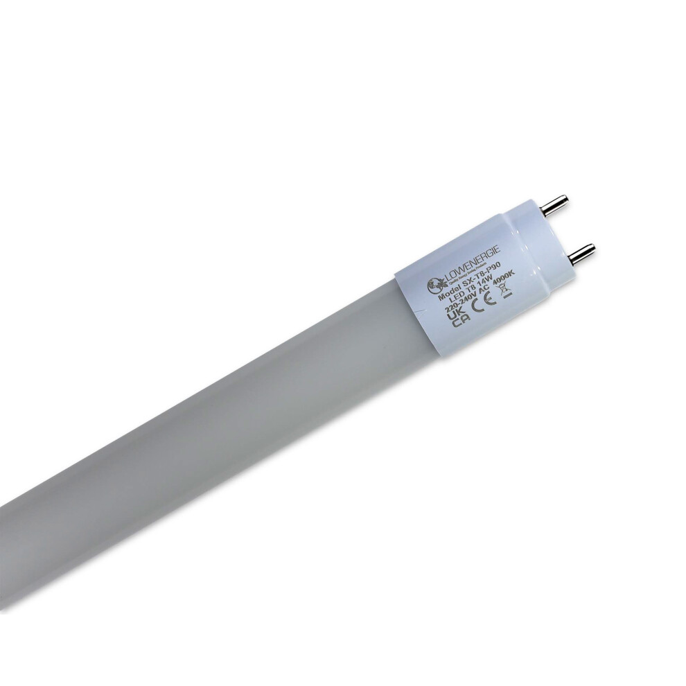 (8 pack) LOWENERGIE LED Tube Light T8 Fluorescent Replacement 3ft / 900mm.  High LUX Energy Saving (4000K Frosted) [Energy Class E]