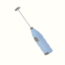 (Blue) 1pc Handheld Electric Mixer, Mini Stainless Steel Egg Beater for Coffee, Milk Tea, Kitchen Small Appliance
