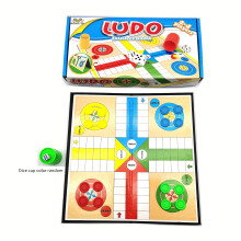 (Blue) 1pc LUDO Standard Edition Strategy Game - Foldable Cardboard Board Game