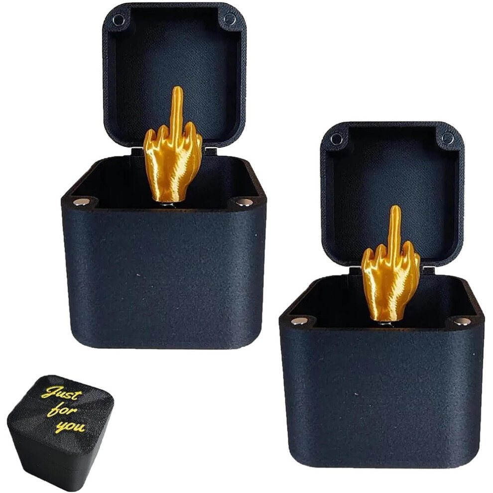 Flemye (2Pcs) Finger In A Box Finger Surprise Gift Box Funny Hand Gesture Box Novelty Fun Prank Gift