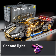 (Car with lighting, Gift box packaging) Technical Racing Sport Car Model Building Blocks technic adults 1:14 DIY Supercar Brick Puzzle Toys
