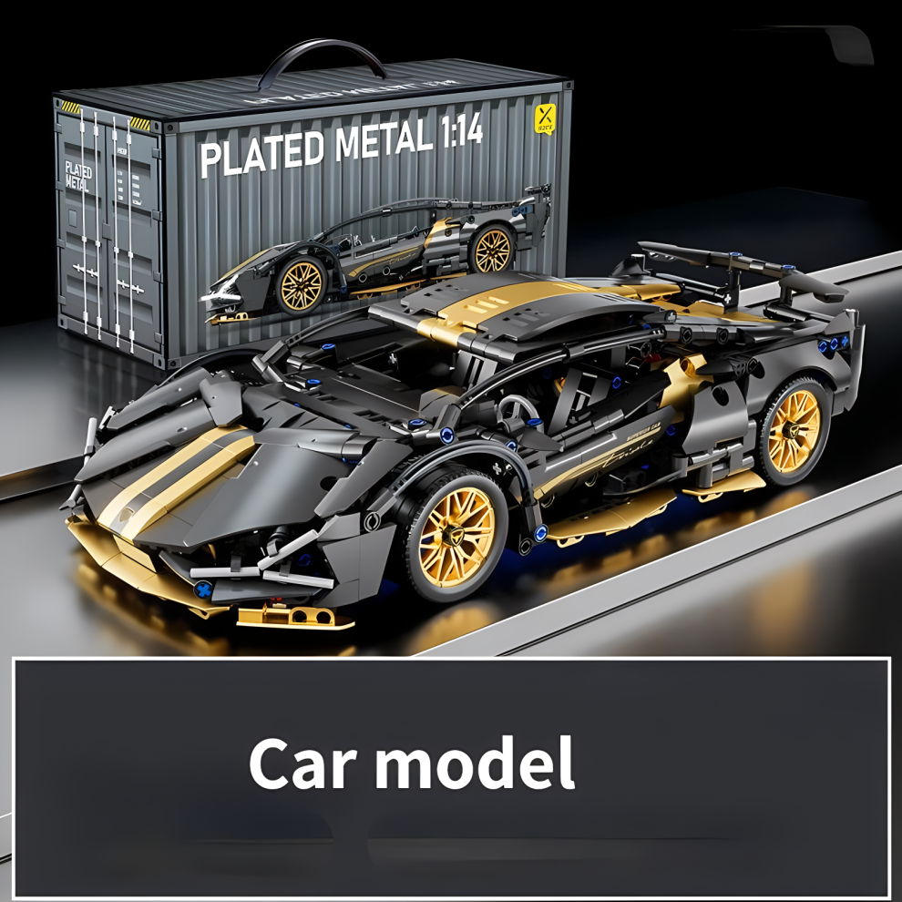 Flemye (Car Model, No Box) Technical Racing Sport Car Model Building Blocks Technic Adults 1:14 Diy Supercar Brick Puzzle Toys