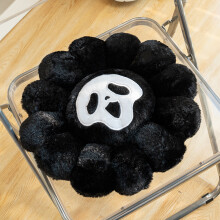 (black, 40x40cm) Flower Pillow Cushion Office Chair Ghost Devil Sunflower Plush Pillow Plant Petal Cushion Stuffed Toys