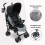 My Babiie My Babiie MB02 Plus Lightweight Stroller - Black and Grey 5