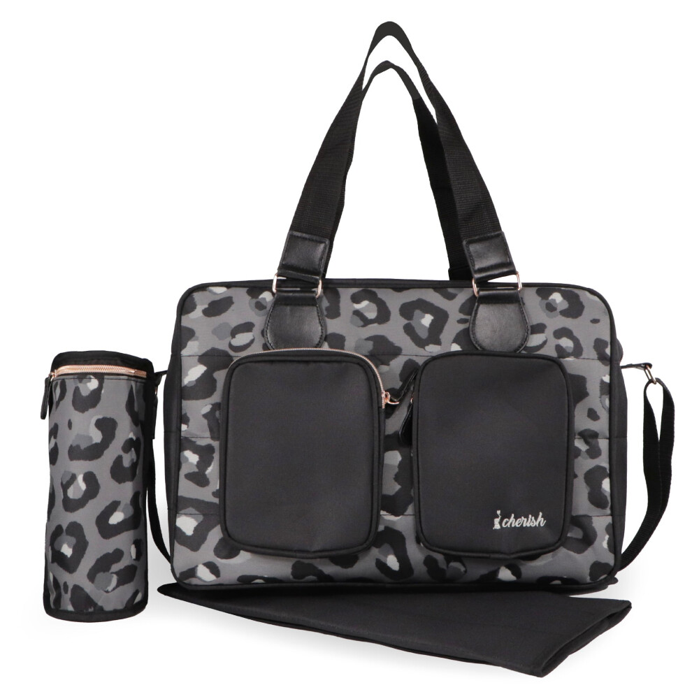 Deluxe Changing Bag - Black Leopard