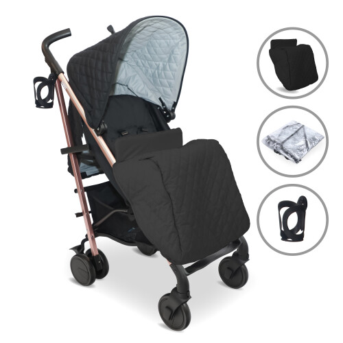 My Babiie My Babiie MB51 Plus Stroller - Quilted Black