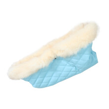 My Babiie Fur Trimmed Baby Blue Pushchair Handmuff