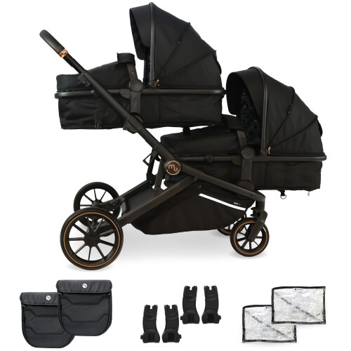 My Babiie My Babiie MB33 Tandem Pushchair - Black Leopard 1