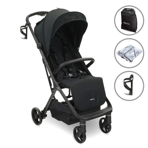 My Babiie My Babiie MBX7 Max Auto-Fold Stroller - Black 1