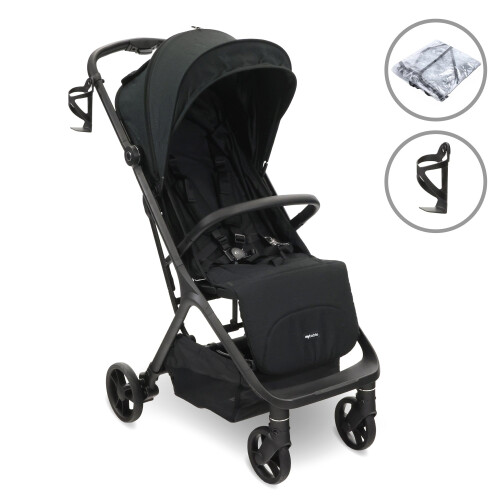 My Babiie My Babiie MBX7 Plus Auto-Fold Stroller - Black 1