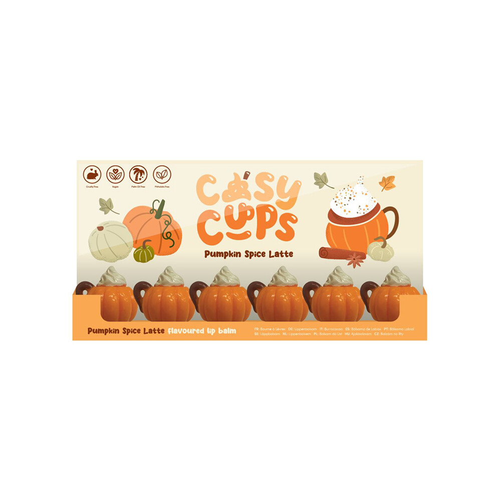 Lip Balm in Shaped Holder - Cozy Cups Pumpkin Spiced Latte Fashion & Beauty Accessories