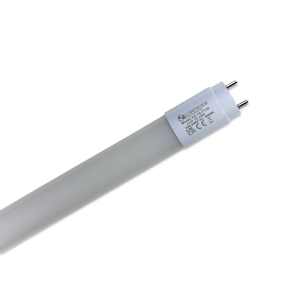 (4 pack) LOWENERGIE LED Tube Light T8 Fluorescent Replacement 4ft / 1200mm. High LUX Energy Saving ( 6000K Frosted) [Energy Class E]