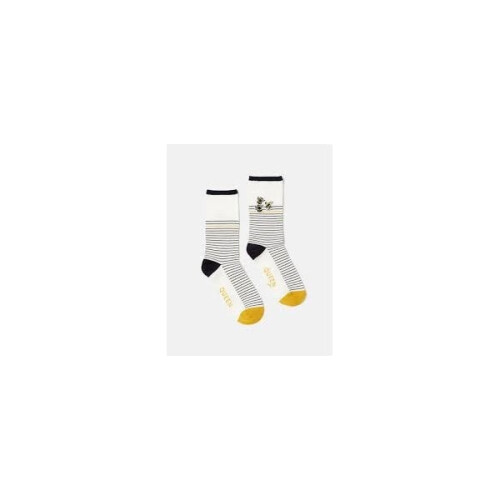 Joules Joules EXCELLENT EVERYDAY SINGLE Womens Socks Beestripe: UK 4-8