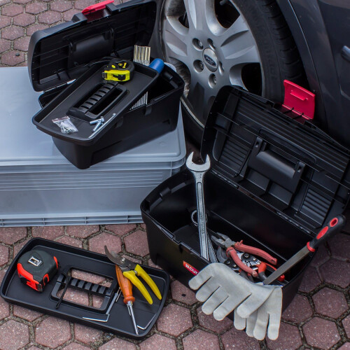 Curver Set of 2 Tool Boxes 13"+16" Professional Workshop Organiser Curver 1
