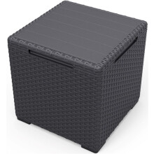 Garden Storage Table Storage Function, 37x37 x37 cm Graphite Keter