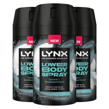 Lynx Coconut + Sandalwood Lower Body Spray 72Hrs Freshness, 100ml (3 Pack) | 64875630
