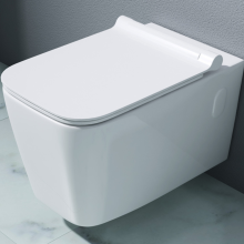 Durovin Bathrooms Ceramic Wall Hung Toilet - Curved Square