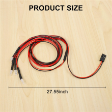 4 LED-valosarja 2 valkoista punaista 3 mm ajovaloa 1/24 RC telaketjuautolle Axial SCX24 90081 AXI00002 p?ivitysosat