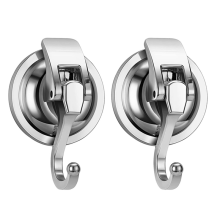2Pack Heavy Duty -imukuppi seppeleripustin Hopeapinnoitetut muhkeat koukut uudelleenk?ytett?v?t ilman l?vistyst? pyyhkeelle