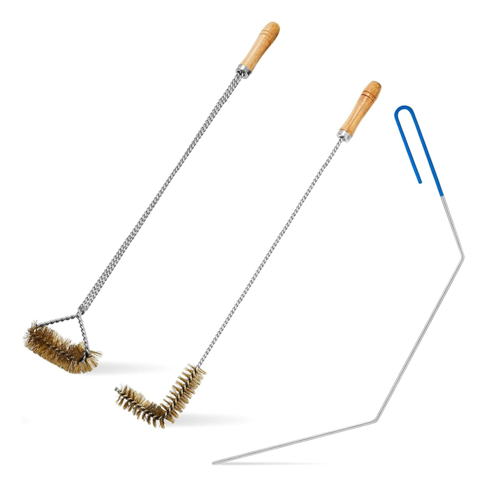 Torribaly 3 Pcs Fryer Cleaning Tools,Stainless Steel Deep Tools,Basket Brush,Air Brush Tools