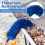 Gutter Cleaning Brush Roofing Tool with Telescopic Extendable Pole 8.2Ft Guard Cleaner Easy Remove Leave, blue 7