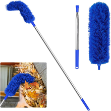 Gutter Cleaning Brush Roofing Tool with Telescopic Extendable Pole 8.2Ft Guard Cleaner Easy Remove Leave, blue