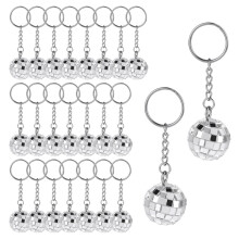 Disco Ball avaimenper?, 24 kpl Favors avaimenper? 70S hopea peili