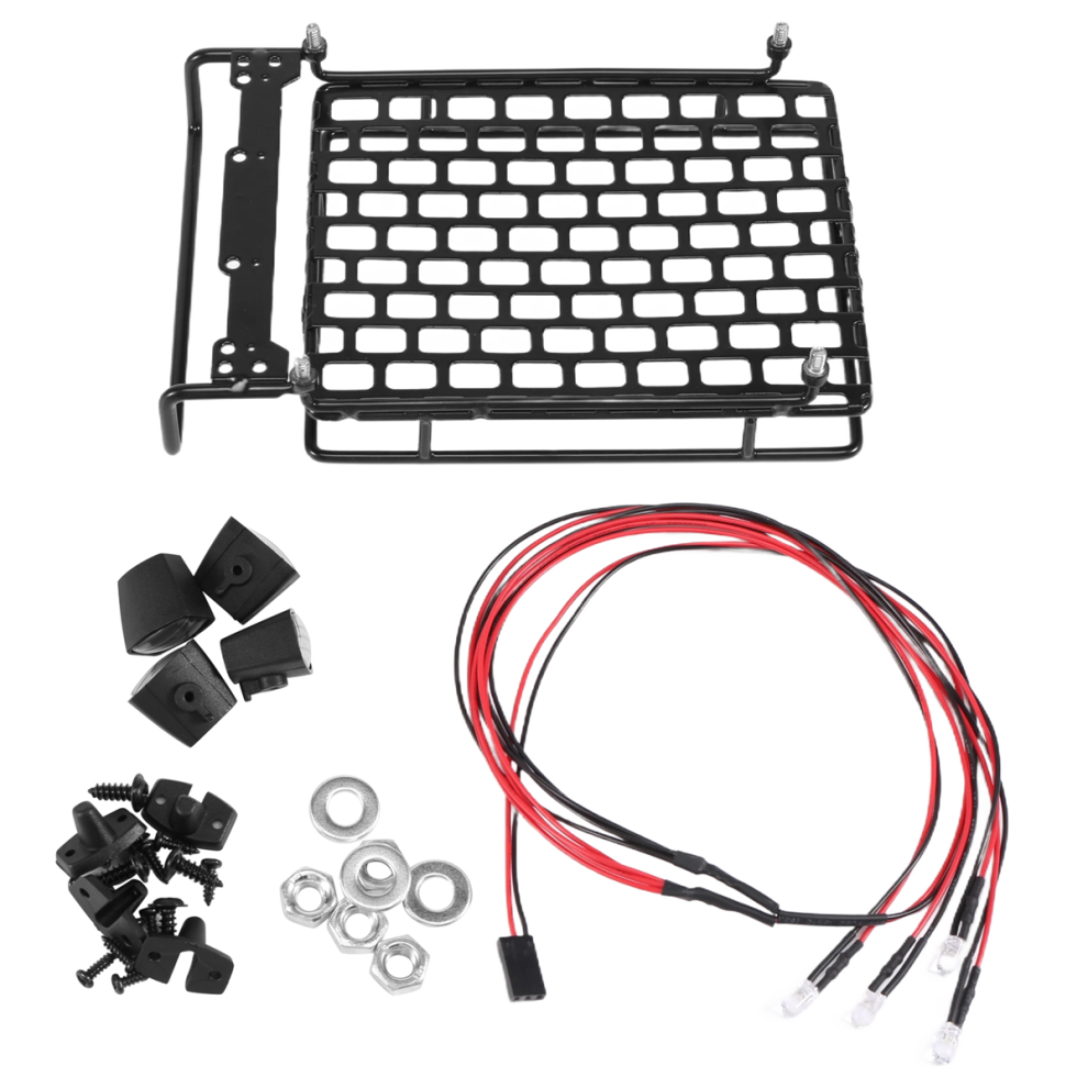 Roof Luggage Rack Led Bar For Cc01 Axial Scx10 Aluminum Alloy Car Light 4852624881406
