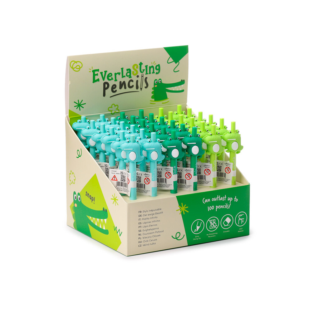 Everlasting Pencil Crocodile Isostatic Pressure Graphite Longlasting Pencil Novelty Gift