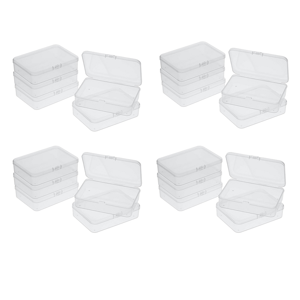 20 stuks mini plastic opbergdozen met deksel voor het verzamelen van kleine voorwerpen, kralen, sieraden, kaarten, knutselwerkjes