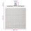 VidaXL (20 x 20 cm) vidaXL Rain Shower Head Stainless Steel Rectangular Bathroom Unit Multi Sizes 11