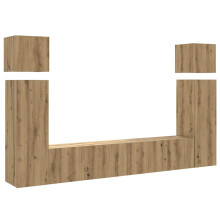 (artisan oak) vidaXL TV Cabinet Set 8 Piece Engineered Wood TV Stand Multi Colours/Sizes