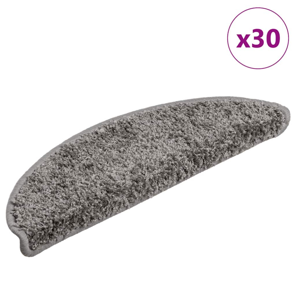 (grey, 56 x 17 x 3 cm/ 30 pcs) vidaXL Stair Mats Home Decorative Stair Step Rug Carpet Protector Tread Mat